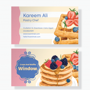 Dessert Chef Business Card Design Psd | Mockup Business Card