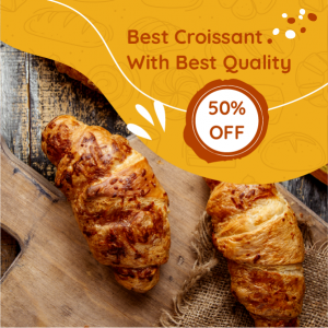 Facebook Ads For Croissant | Bakery Facebook Ad Maker