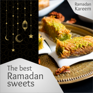 Ramadan Kareem Instagram Post Design For Sweets Shop