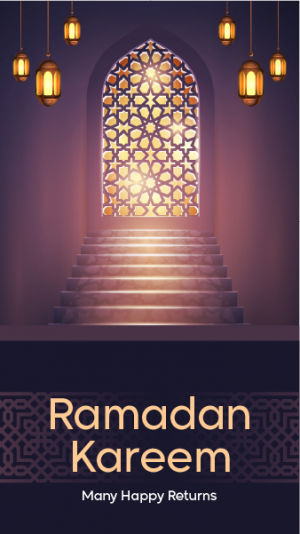 تصميم ستوري انستقرام تهنئة رمضان | حالات واتس اب رمضانية