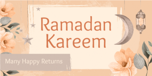 Ramadan Greeting On Florist Twitter Post Template