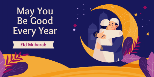 Eid Mubarak Twitter Post Design | Create on Eid al Fitr