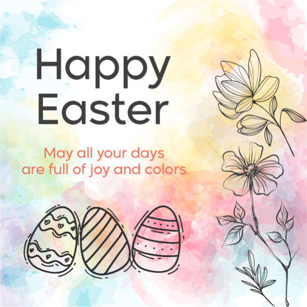 Easter Wishes Social Media Posts | Happy Easter Instagram Post