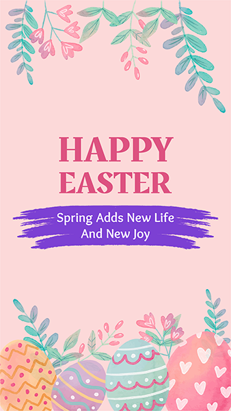 Happy Easter WhatsApp Status Template | Easter Instagram Stories