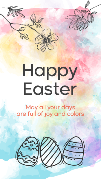 Easter Instagram Story Generator | Colorful Happy Easter Status