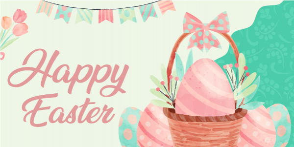 Vintage Easter Eggs on Twitter Post Layout PSD