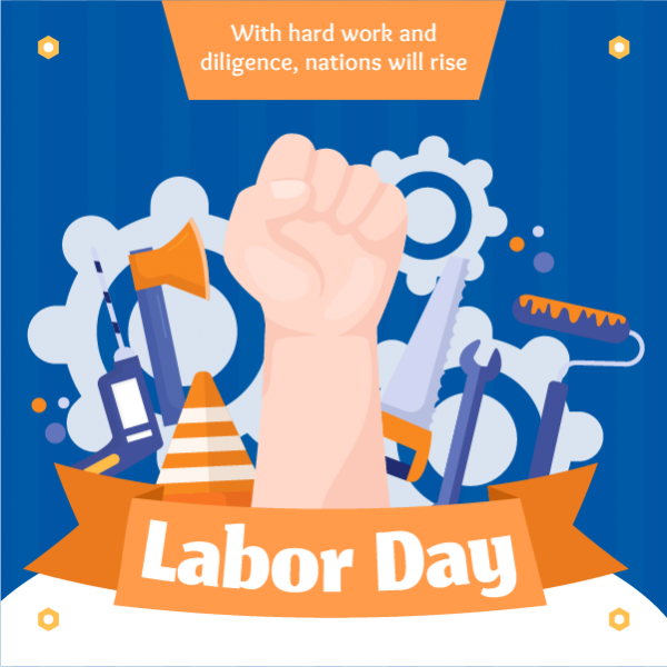 منشورات معايدة بعيد العمال | بوست فيسبوك عيد العمال العالمي