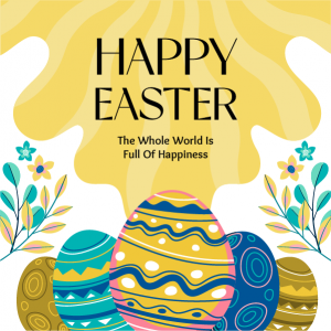 Happy Easter Posts For Facebook | Cute Easter Post Design Template