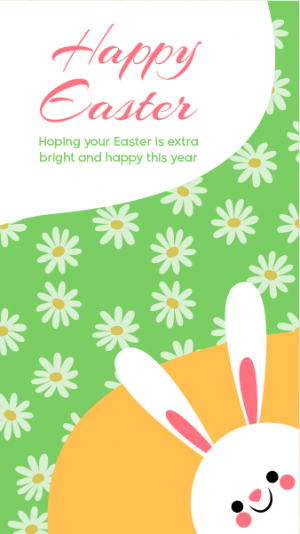 Happy Easter Instagram Story Vertical Template