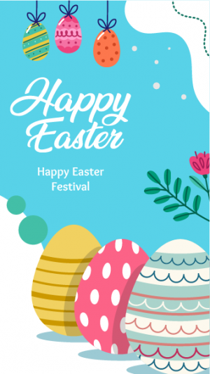 Happy Easter Social Media Story Template | Easter WhatsApp Status