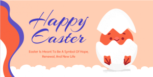 Cute Easter Egg Twitter Post Design | Happy Easter Twitter Posts