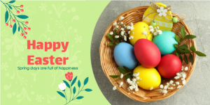 Easter Eggs Twitter Post Design | Happy Easter Templates