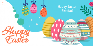 Creative Easter Twitter Post Design Template PSD