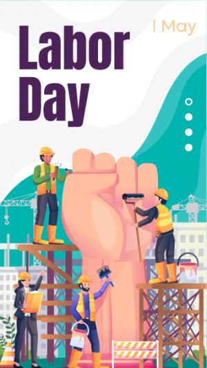 تصميم ستوريات انستقرام تهنئة عيد العمال | حالات واتس يوم العمال