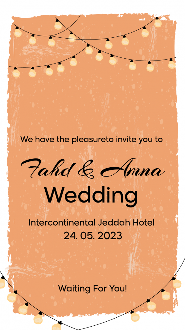 Wedding Party Invitation Social Media Story Template