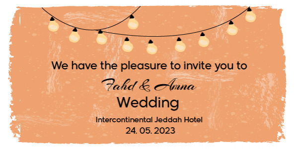بطاقات دعوة زفاف جاهزة للكتابة عليها | منشور تويتر دعوة زفاف