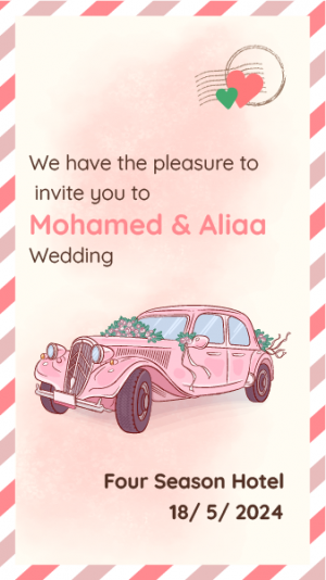 Wedding Invitation Story Design on Facebook
