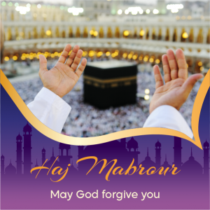 Haj Mabrour Greeting Facebook Post Design Template