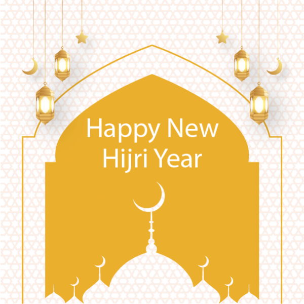 Islamic New Year Greetings Online Facebook Post Template 