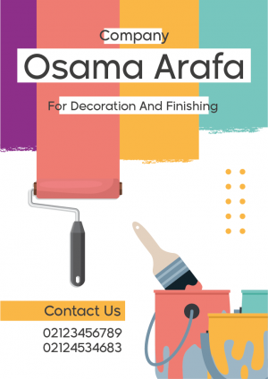 Painting and Decoration Services Advertisement Poster Design