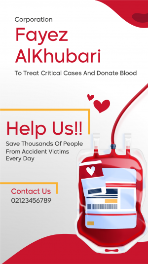 Blood Donation Instagram Story Design Template