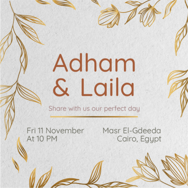 Wedding Facebook Post Design | Wedding Invitation Maker