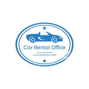 Car Rental Stamp Design | Car Rental Office Seal
