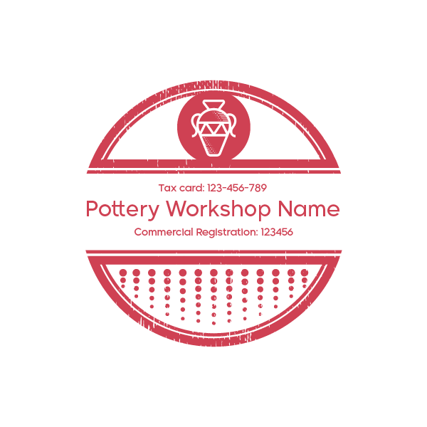 Stamp Design Online for a Pottery Shop |  Stamp Seal Maker
