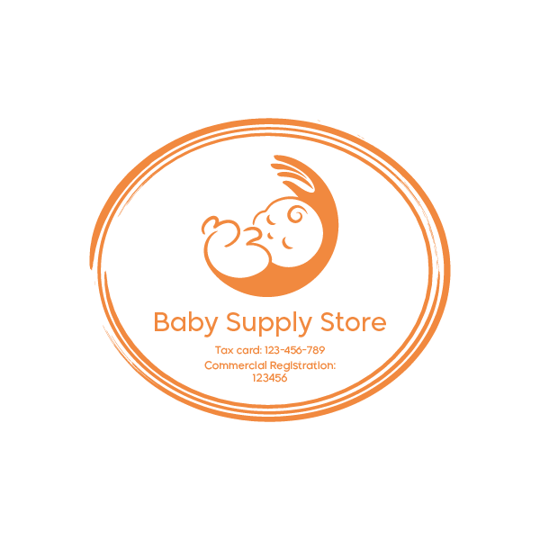 Baby Shop Stamp Logo Design |  Circular Stamp Design
