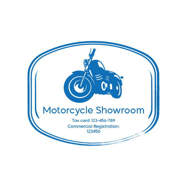 Custom Motorcycle Store Stamp Design | Stamp Seal Maker