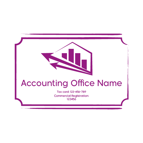 Purple Modern Accounting Office Stamp Design Get it