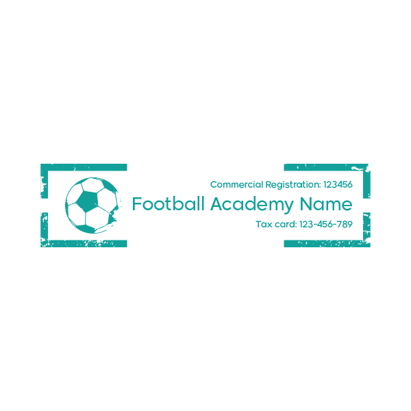 Football Academy Stamp Mockup | Online Stamp Maker