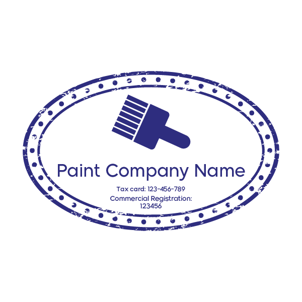 Stamp Logo Designs | Paint Company Stamp Design 