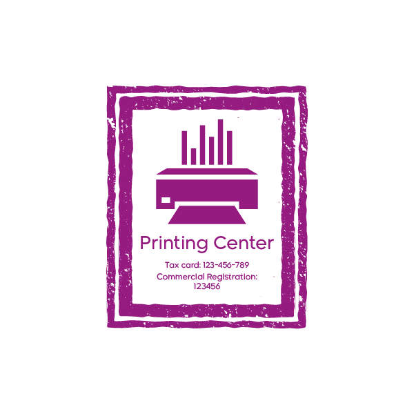 Printing Center Stamp Design | Seal Design Maker