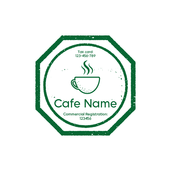 Cafe Shop Stamp Design Online | Stamp Seal Maker