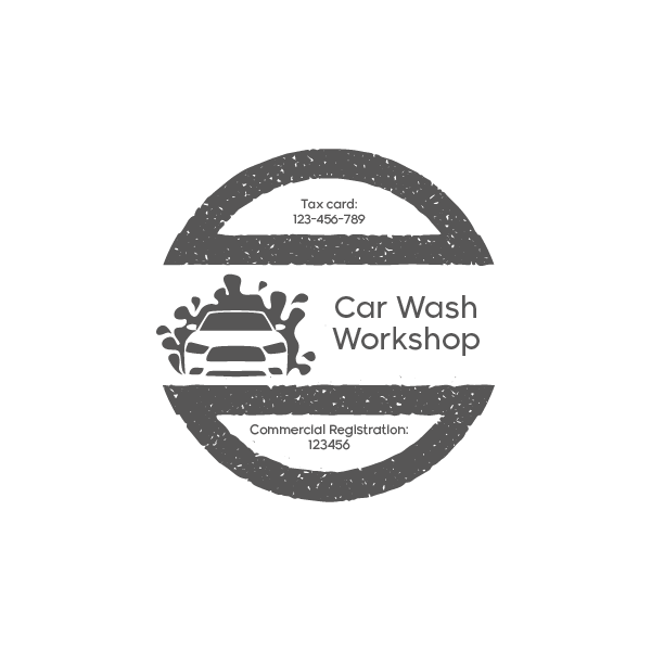 Car Wash Rubber Stamp Design |  Convert Logo to Stamp