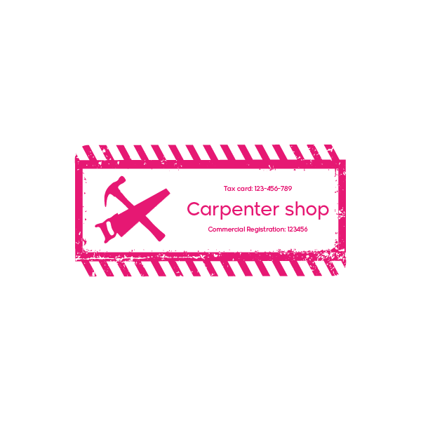 Carpenter Stamps | Carpentry Workshop Logo Stamp Design