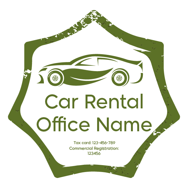 Car Rental Office Stamp Design | Stamp Seal Maker