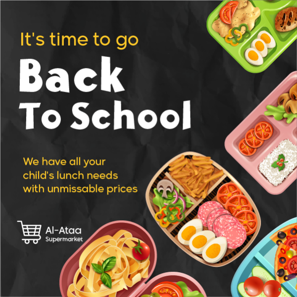 Back To School Food Promotions Facebook Post Template