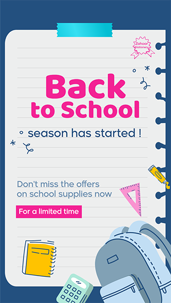 Back To School Sale Instagram Story Template PSD