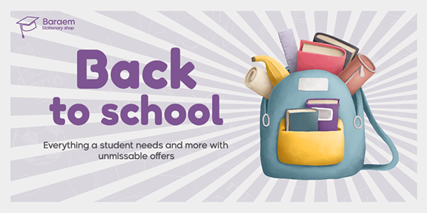 Customizable Twitter Post for Your Back to School Sale