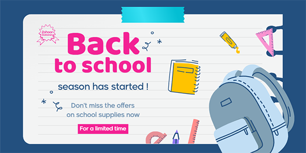 Back To School Sale Twitter Post Template PSD