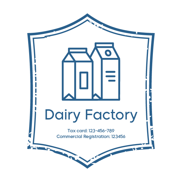 Dairy Farm Arabic Stamp Design | Editable Dairy Stamps