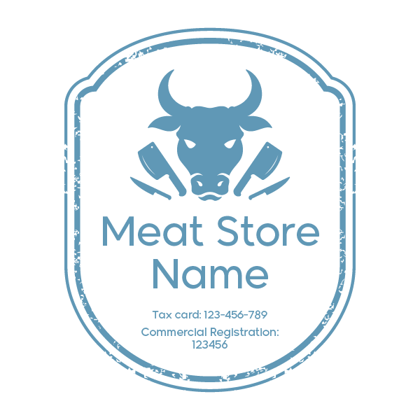 Meat Store Stamp Design |  Online Ink Stamps Templates