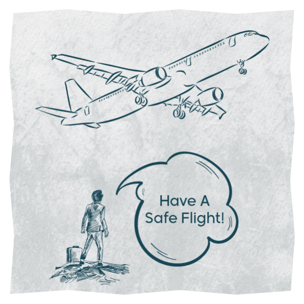 تصميم بوست فيس بوك السفر مع طائرة وفقاعة محادثة
