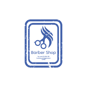 Barber Shop Stamp Design | Online Stamp Maker Arabic