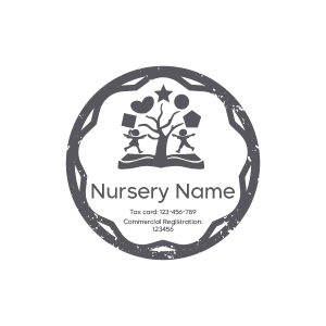 Circular Nursery Stamp Design | Preschool Stamp Seal