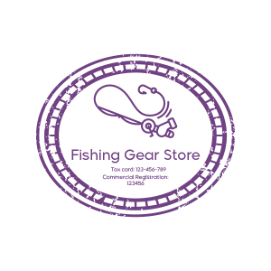 Fishing Tools Store Stamp Design |  Oval Stamp Maker Online