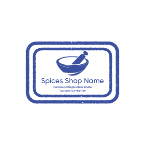 Stamp Mockup for a Spices Shop | Online Stamp Maker