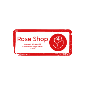 Rose Store Stamp Design | Online Stamp Creator